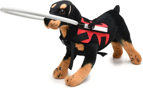Vista 10 de GabeFish Arnés de anillo para perro ciego, anillo ciego ligero para mascotas, protector de golpes para perros ciegos, azul, pequeño