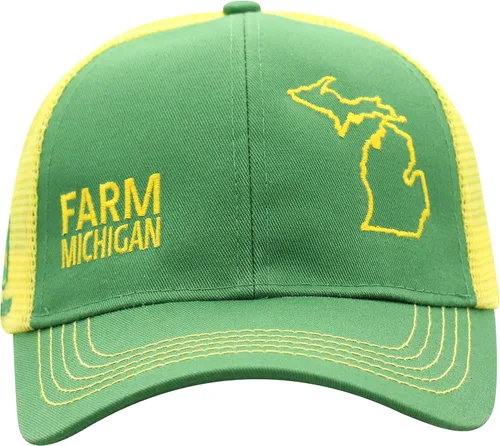 Vista 21 de John Deere Gorra de béisbol con logotipo y malla trasera con contraste, para hombre