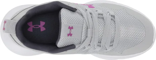 Vista 5 de Under Armour Tenis esenciales para mujer, Onyx White Onyx White Metallic Gold Luster 102