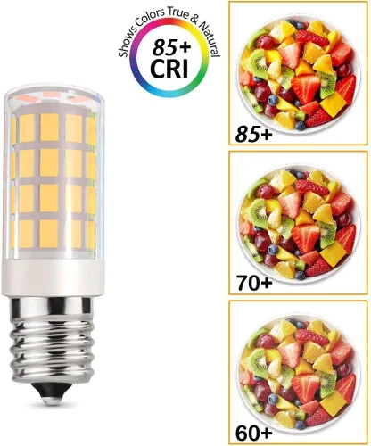 Vista 5 de Luz para horno de microondas, bombilla LED E17, base T7, 4 W (equivalente a halógeno de 40 W) sobre encimera, hornos de microondas de 120 V, pieza