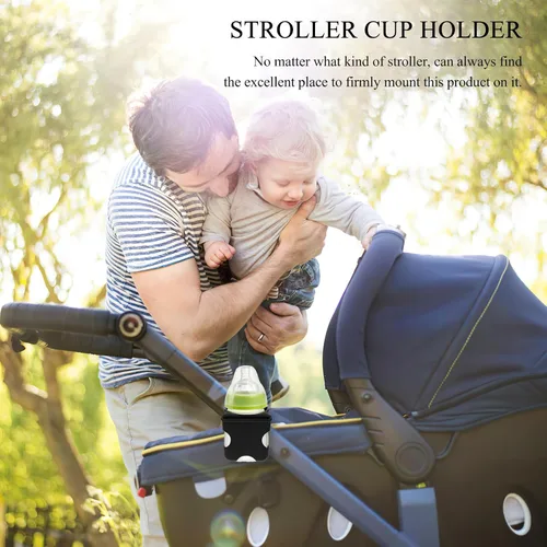 Vista 3 de Stroller Bottle Holder with Phone Stand Lightweight Water Bottle Rack for Strollers Easy Installation Compatible with Walkers and Wheelchairs