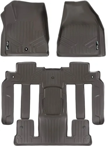 Vista 10 de SMARTLINER Juego de revestimientos de 2 filas y carga detrás de la segunda fila, color tostado, compatible con Buick Enclave 2009-2017/Chevrolet