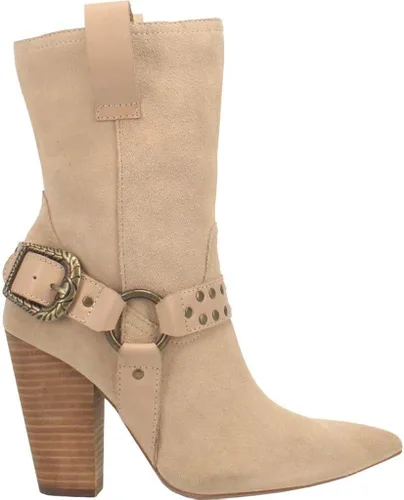 Vista 3 de Dingo Womens Dancin Queen Snip Toe Casual Boots Mid Calf High Heel 3" & Up - Brown