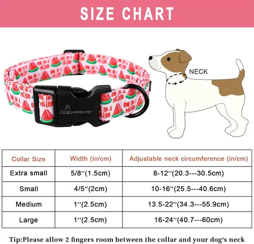 Vista 6 de Aring Pet Collar de algodón, ligero y ajustable, con hebilla de liberación rápida, para perros pequeños, medianos y grandes, para cachorros, M