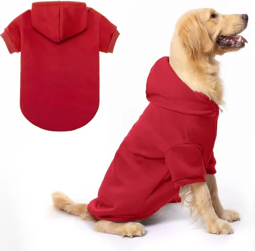 Vista 31 de BINGPET - Sudaderas con capucha de seguridad para perros, suéter para cachorros, abrigos para perros para clima frío, suéter con capucha abrigado