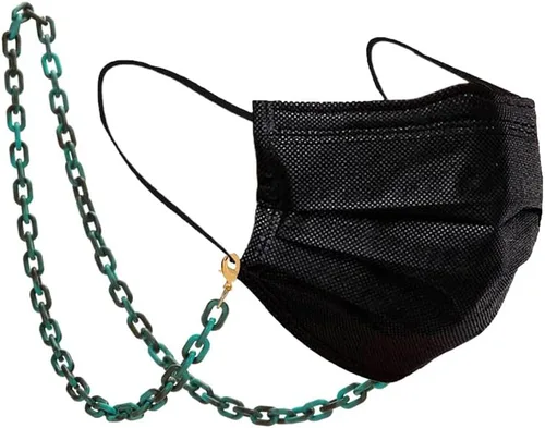 Vista 2 de LIKGREAT Cadena de gafas de acrílico para mujer, con cadena de acrílico ámbar, correa de retención para gafas de sol