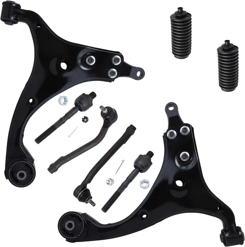 Vista 82 de Detroit Axle - Kit de brazos de control de extremo de 8 piezas para Toyota 2001-2003 Highlander 2002-2003 Camry Lexus ES300, 2 conjuntos de brazos