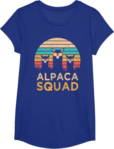 Vista 28 de Divertidas gafas de sol de escuadrón de alpaca Cool Alpacas Vintage Gift T-Shirt, Negro, S
