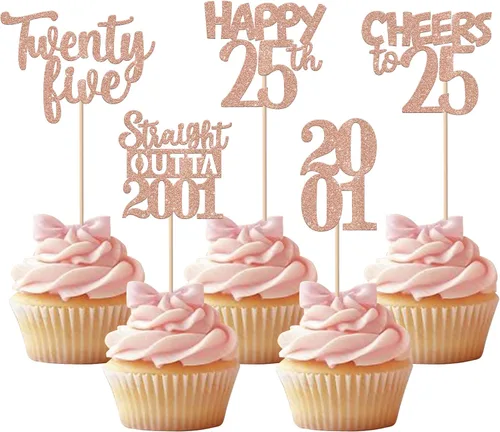 Vista 112 de 30 piezas negras para cupcakes de 10.º cumpleaños con purpurina Ten Happy 10 Straight Outta 2016 para saludos a 10 años 10 cumpleaños, boda Negro
