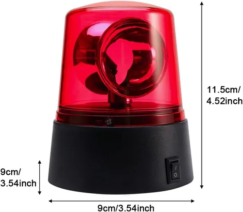 Vista 6 de Luz estroboscópica LED giratoria de 360 grados con efecto de escenario intermitente para DJ, funciona con pilas, lámpara giratoria para fiesta