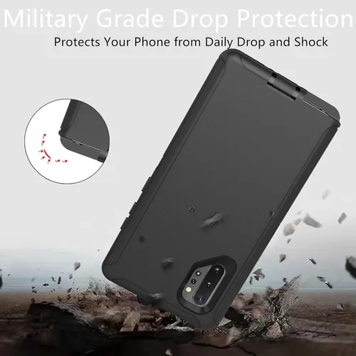Vista 7 de Funda protectora resistente para Samsung Galaxy Note 10 Plus, a prueba de polvo, a prueba de golpes, protección contra caídas, 3 en 1, para Samsung