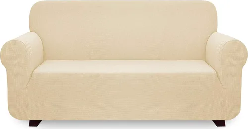 Vista 10 de iCOVER - Funda de sofá de una pieza de alta elasticidad, lavable a máquina, tela jacquard de elastano, parte inferior elástica antideslizante, sofá