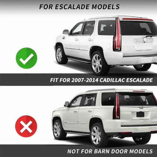 Vista 5 de Ensamble de luces traseras con pantalla LED VLAND para Cadillac Escalade SUV de 3ª generación 2007 2008 2009 2010 2011 2012 2013 2014