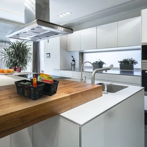 Vista 5 de Begale Bandejas de almacenamiento de plástico para cocina, organizador de baño, juego de 6