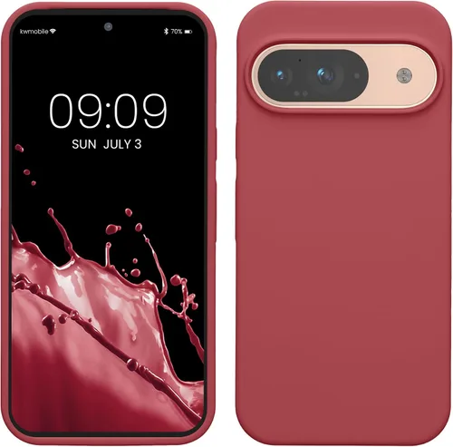 Vista 189 de kwmobile Funda Compatible con Google Pixel 6 Pro - Funda de Teléfono de Silicona TPU con Acabado Suave - Azul Caribe