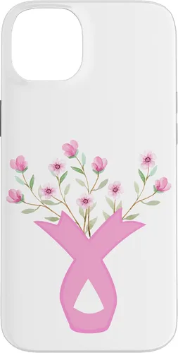 Vista 15 de Flower Jar Pink Ribbon Breast Cancer Awareness Month Women Case for iPhone 17