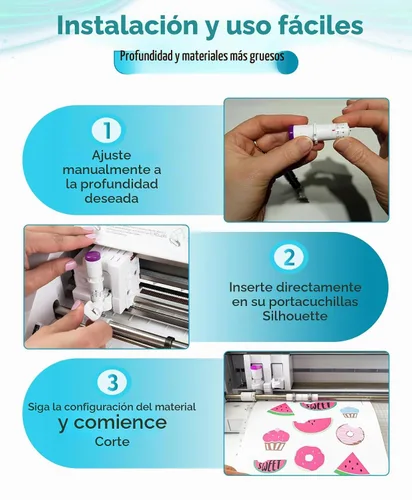 Vista 6 de Silhouette America 2mm, Cuchilla de corte profundo para Cameo 4 y Portrait 3