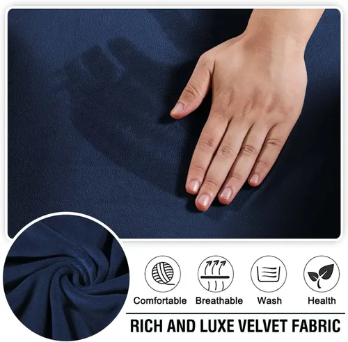 Vista 3 de Funda de terciopelo para tumbona, funda de diván para sala de estar, funda para tumbona sin brazos, funda de lujo, protector suave de muebles