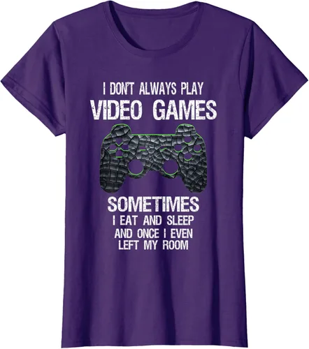 Vista 14 de Funny Gamer Video Games - Camiseta para niños y adolescentes, ajuste clásico, color negro, mezcla de algodón, Negro