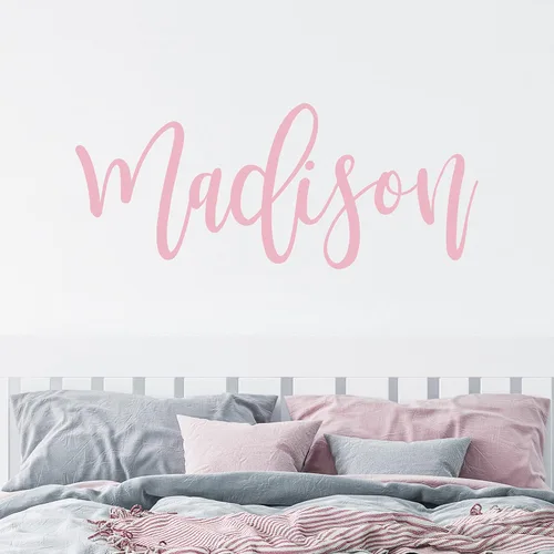 Vista 3 de Calcomanía de pared con nombre, letrero con nombre, calcomanía de nombre personalizado, calcomanía para guardería, habitación de niños, habitación