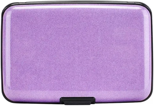 Vista 19 de ELFISH Protector de tarjeta de crédito con bloqueo RFID, funda de aluminio para identificación, tarjeteros rígidos, cartera de metal para hombres