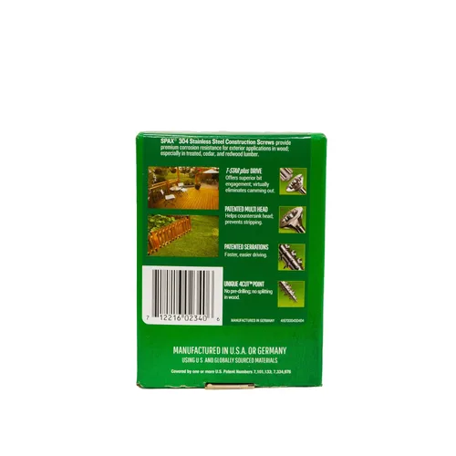 Vista 3 de SPAX Tornillos de madera de acero inoxidable con cabeza plana exterior de 1-1/2 pulgadas, diseño Torx T-Star Plus (155 EA) broca de 1 libra incluida