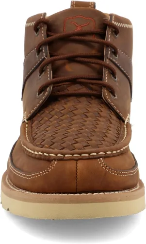 Vista 5 de Twisted X Zapatos casuales para hombre, Sillín tejido y sillín aceitado