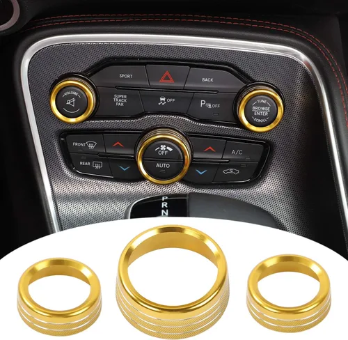 Vista 11 de Voodonala Interruptor de Aire Acondicionado Botón CD Perilla para Dodge Challenger Charger Chrysler 300 300s 2015-2019, para RAM 2013-2024