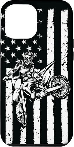 Vista 26 de Funda de motocross con bandera de Estados Unidos para iPhone 17