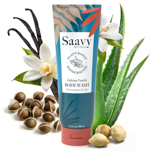 Vista 13 de Saavy Naturals Gel de baño Gel de ducha vegano sin gluten Jabón corporal natural y orgánico 8 onzas (rosa búlgara)