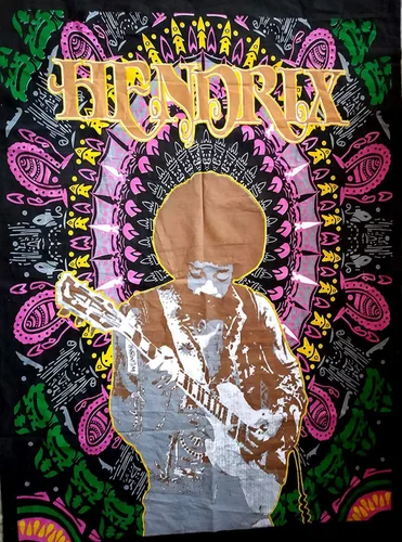 Vista 10 de ICC - Póster de guitarra Jimi Hendrix para colgar en la pared, tapices Trippy de 30 x 40 pulgadas, tapiz musical de leyenda del rock Jimmy