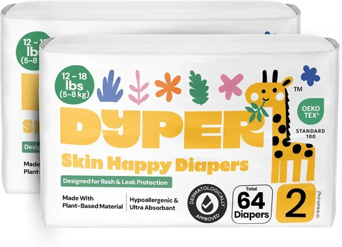 Vista 10 de DYPER - Paquete de 2 pañales para bebé, talla 5 (40 unidades) <27 libras a