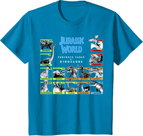 Vista 9 de Jurassic World Camiseta Periodic Table of Dinosaurs, Negro, S