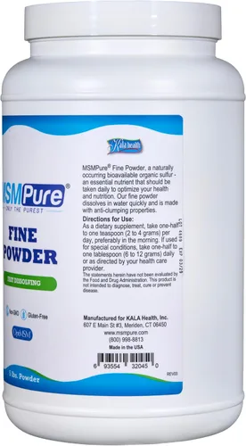 Vista 3 de KALA HEALTH MSMPure MSM Polvo fino 5lb y MSM Gel con Aloe Orgánico 8oz Bundle