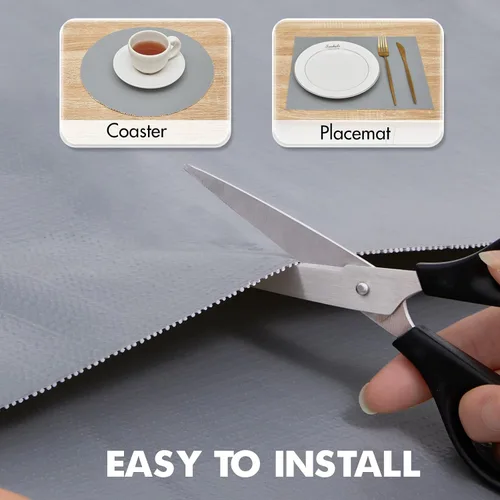 Vista 6 de Viseeko Revestimiento para estantes y cajones para gabinetes de cocina, revestimientos de gabinete no adhesivos para estantes, papel de estante