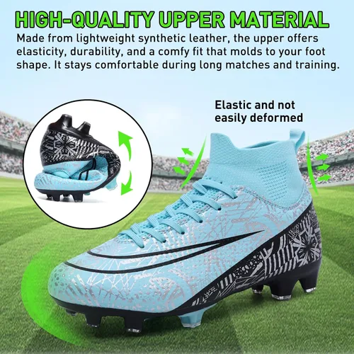 Vista 4 de Tacos de fútbol para hombre y mujer, zapatos de fútbol para interiores y exteriores