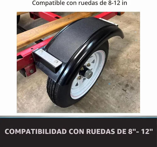 Vista 3 de Tie Down Engineering 86751 guardabarros de plástico negro, compatible con neumáticos de 8"-12
