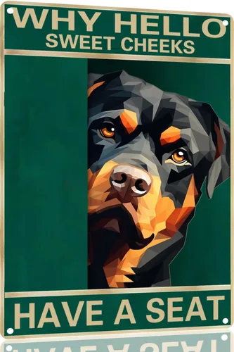 Vista 37 de Labrador Retriever - Letrero de metal con texto en inglés "Why Hello Sweet Cheeks Have A Seeks Have A Seeks" (1683)