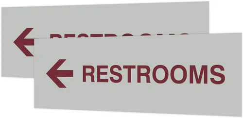Vista 51 de Signs ByLITA Basic Restrooms - Letrero direccional para pared o puerta (negro), pequeño (paquete de 1)