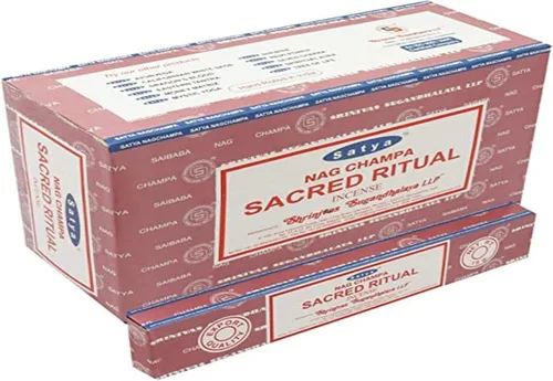 Vista 13 de Satya Sai Baba Nag Champa - Conos incienso, paquete de 6 (12 conos con soporte cada uno)