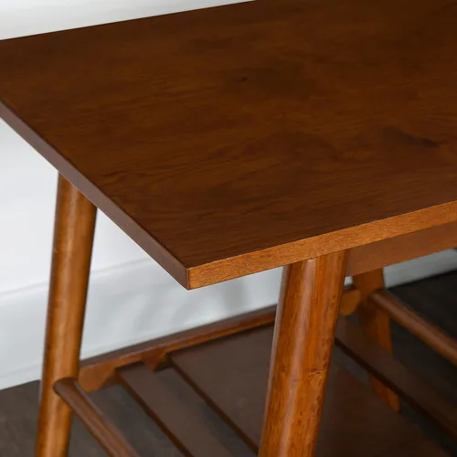 Vista 6 de Linon Melissa Mid-Century - Mesa auxiliar de nogal