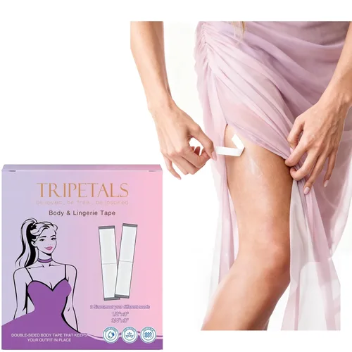 Vista 9 de Cinta de ropa de doble cara para piel y tela, cinta transparente para mujer, pegamento de moda resistente para piel y ropa, cinta de vestir