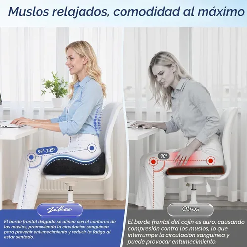 Vista 7 de ZIKEE Pioneering - Cojín de asiento de gel para alivio del dolor sentado