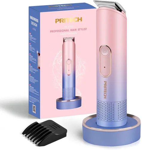 Vista 9 de PRITECH Recortadora de pelo Pubic para mujer, recortadora de bikini recargable para mujer, cabello púbico, uso húmedo y seco, afeitadora eléctrica