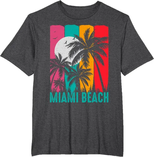 Vista 19 de Camiseta Miami Beach, Negro, S