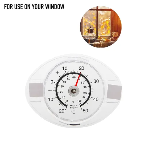 Vista 6 de Termómetro de ventana exterior: lee la temperatura exterior desde interiores con este termómetro de ventana adhesivo