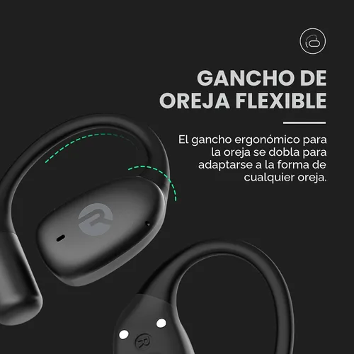Vista 6 de Raycon Essential Open Earbuds – Auriculares inalámbricos True Wireless de oído abierto con Bluetooth 6.0, ultraligeros, diseño de gancho cómodo