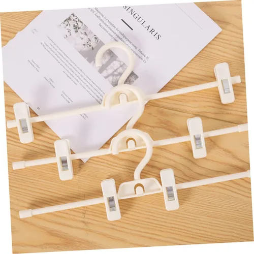 Vista 3 de Housoutil Perchas para pantalones para faldas, colgador de corbatas, colgador de trajes, perchas con clip para colgar colgadores, colgadores