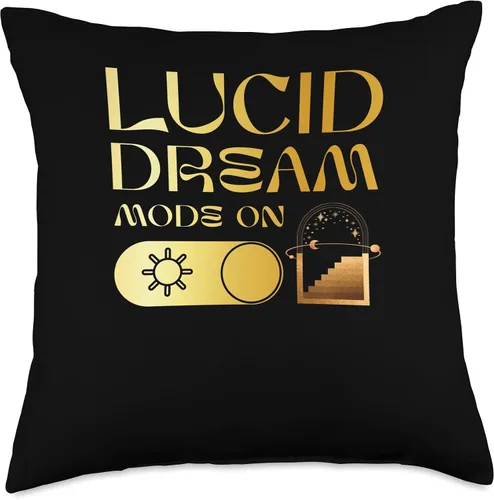 Vista 4 de Lucid Dream Mode On Spiritual Lucid Dreamer Gift Mode On Espiritual Lucid Dreamer Dreaming - Almohada de 16 x 16 pulgadas, multicolor