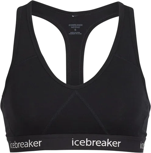 Vista 2 de Icebreaker Womens Sprite Racerback Sports Bra Negro